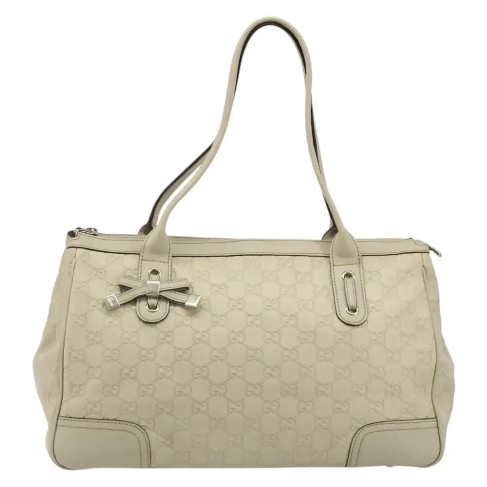 Gucci GG Canvas Guccissima Princess Tote Bag White